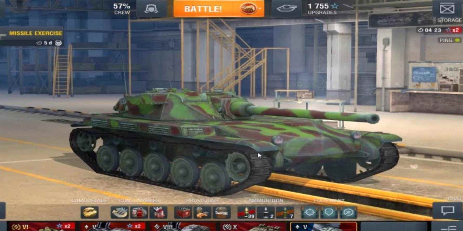 World Of Tanks Blitz AMX ELC avant une bataille