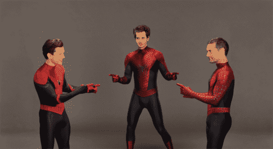 Andrew Garfield détaille la séance photo "Spider-Man" Meme : "Essayer de ne pas se regarder les entrejambes les uns les autres" Les plus populaires doivent être lus