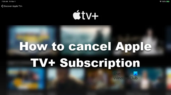 annuler l'abonnement Apple TV+