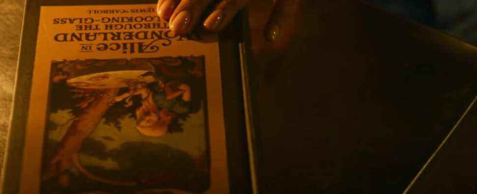 Alice in Wonderland book appearing in the Matrix