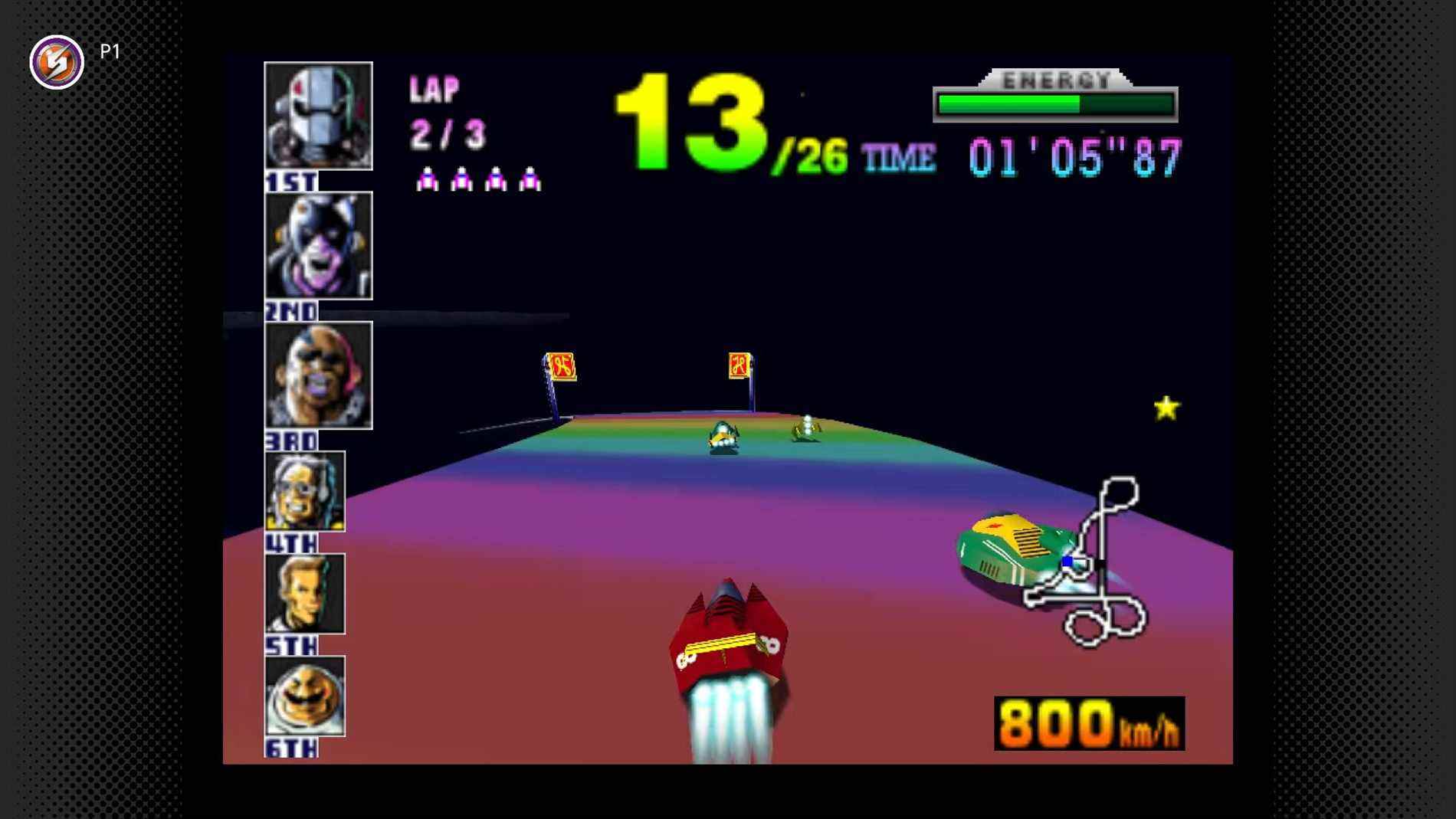 Capture d'écran de F-Zero X Nintendo Switch Online