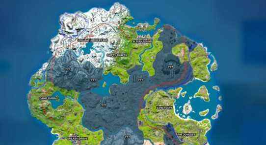 Fortnite Chapter 3 Season 2 Map Red and Blue Lines