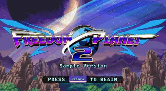 freedom planet 2 demo title screen featured