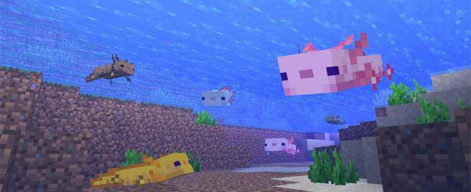 La mise à jour Caves & Cliffs de Minecraft est sortie, ajoutant des axolotls, des chèvres et 91 nouveaux blocs