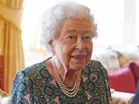 La reine Elizabeth est vue au château de Windsor au début du mois.