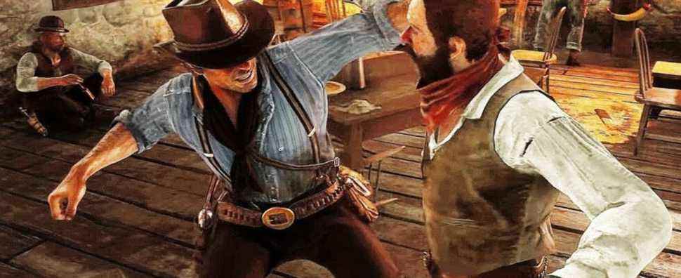 Red Dead Redemption 2 arthur morgan throws a punch