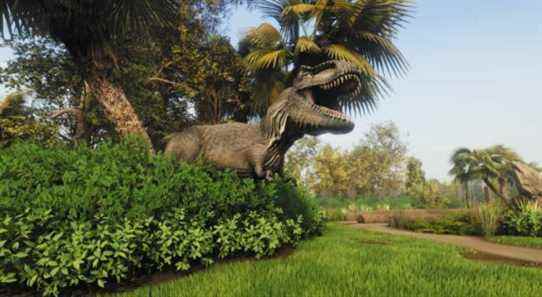 Le simulateur de tonte de pelouse ajoute un DLC de dinosaure pour vous permettre de couper l'herbe à côté d'un T-Rex