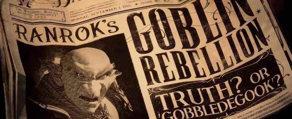 hogwarts legacy ranrar goblin newspaper
