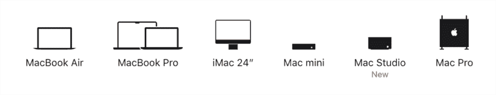 La barre de navigation de l'Apple Store ne mentionne que l'iMac 24 pouces, et les liens vers le modèle 27 pouces redirigent tous.