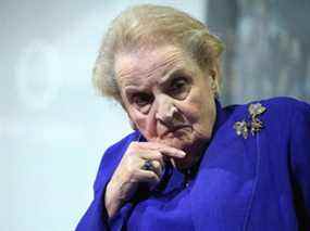 Président, Groupe Albright Stonebridge ;  Président du conseil d'administration, Institut national démocratique Hon.  Madeleine Albright prend la parole lors du Sommet Concordia 2016 - Jour 2 au Grand Hyatt New York le 20 septembre 2016 à New York.