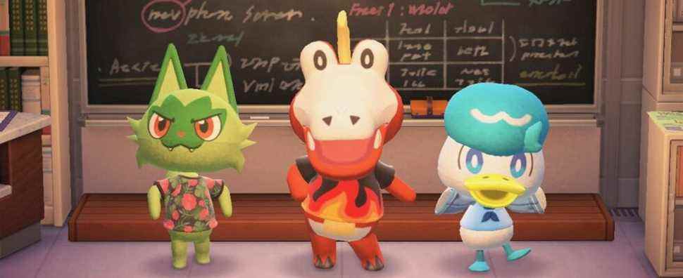 Modder apporte les démarreurs Pokémon Scarlet et Violet à Animal Crossing