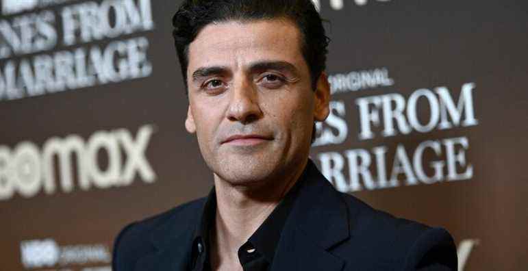 Actor Oscar Isaac walks the red carpet at HBO's "Scenes From A Marriage" tinale screening at the Museum of Modern Art, New York, NY, October 10, 2021. (Photo by Anthony Behar/Sipa USA)(Sipa via AP Images)