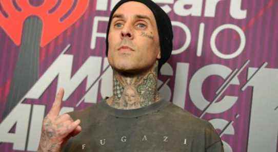 Travis Barker poses in the press room at the iHeartRadio Music Awards on Thursday, March 14, 2019, at the Microsoft Theater in Los Angeles. (Photo by Jordan Strauss/Invision/AP)