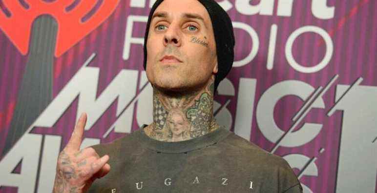 Travis Barker poses in the press room at the iHeartRadio Music Awards on Thursday, March 14, 2019, at the Microsoft Theater in Los Angeles. (Photo by Jordan Strauss/Invision/AP)