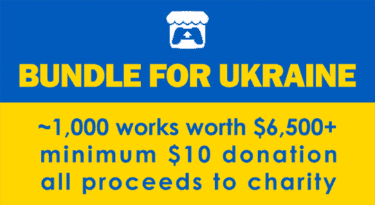 Un forfait de 10 $ vous offre 6 500 $ de jeux, de musique, de livres et aide l'Ukraine