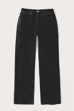 Jean baggy taille basse Abercrombie & Fitch années 90 (noir)
