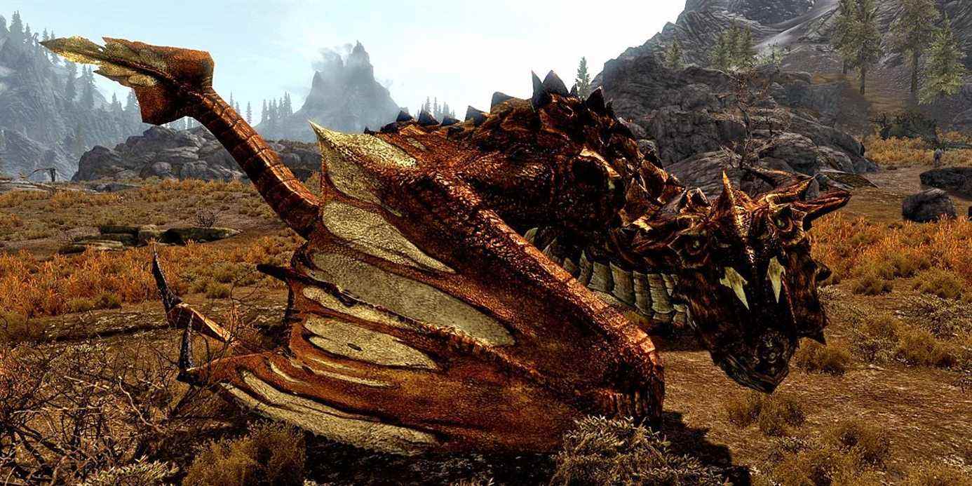 Le dragon ancien dans Skyrim