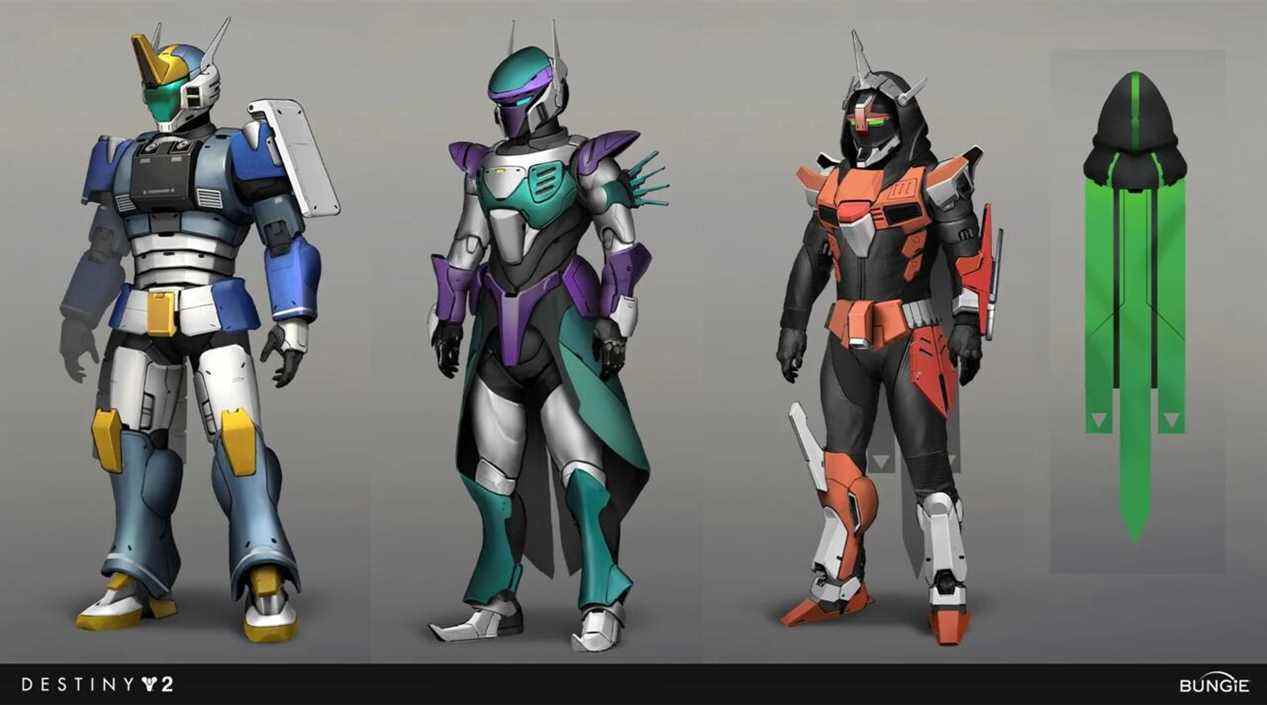 Conceptions d'armure de mech Destiny 2