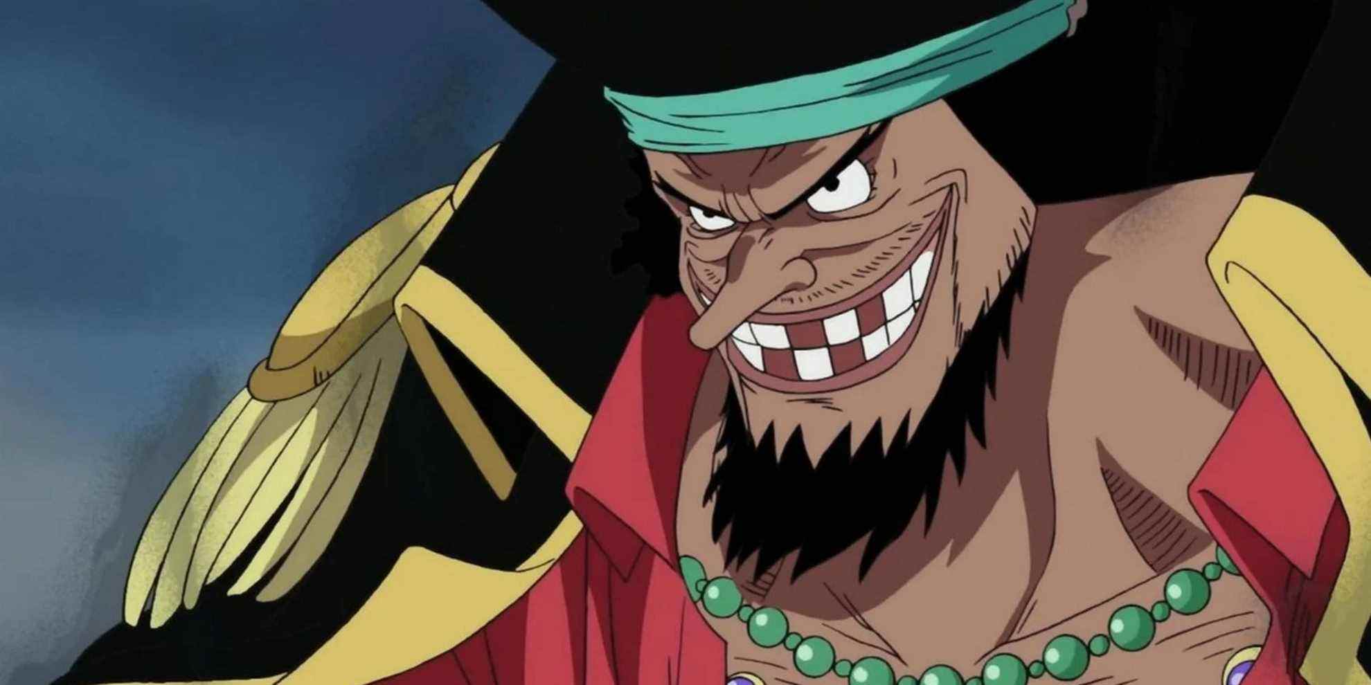 One Piece - Blackbeard donne son look scummy classique à quelqu'un