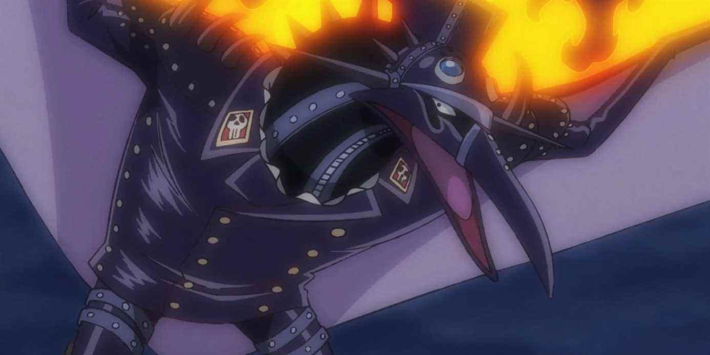 One Piece - King utilisant un fruit du démon