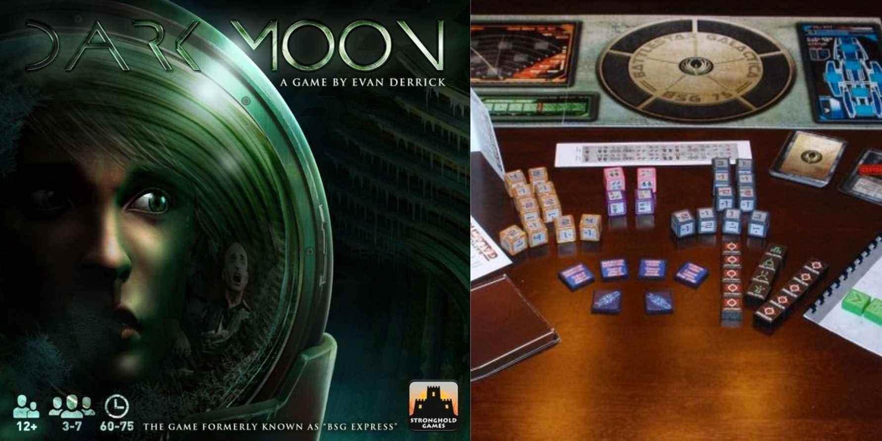 Jeux de table d'horreur de science-fiction Dark Moon et jeu de table