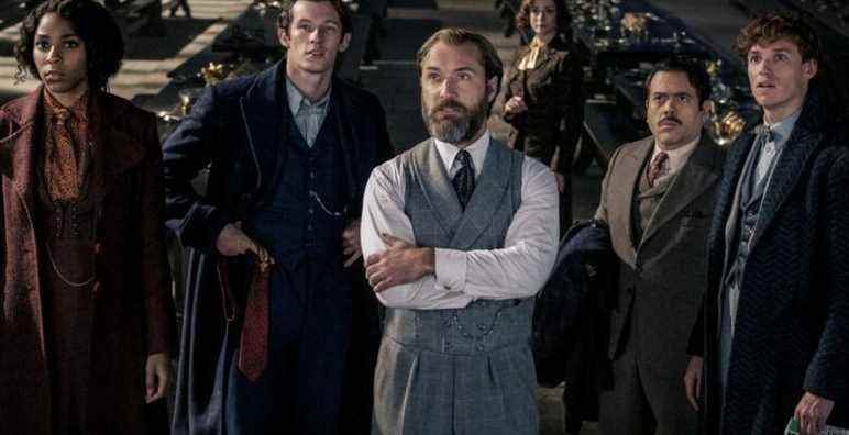 A photo of the cast from "Fantastic Beasts: The Secrets of Dumbledore"
