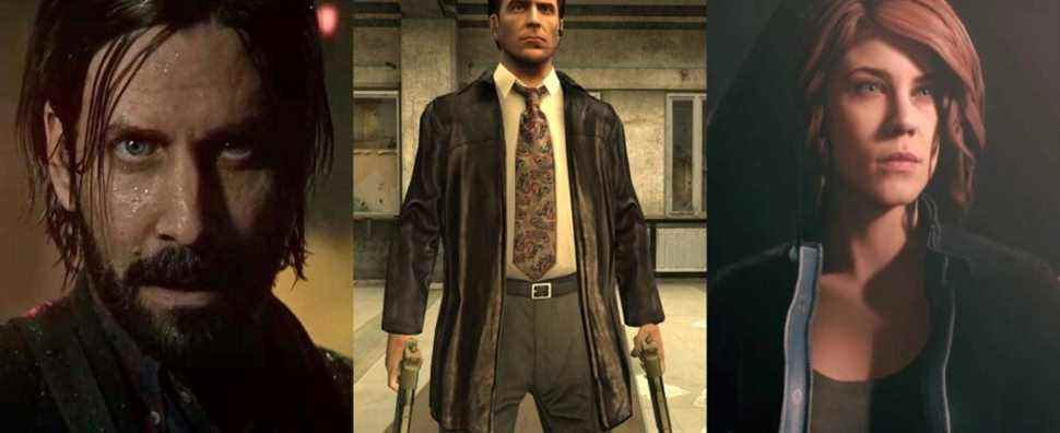 Remedy's Alan Wake in Alan Wake 2, Max Payne in Max Payne 2, and Jesse Faden in Control