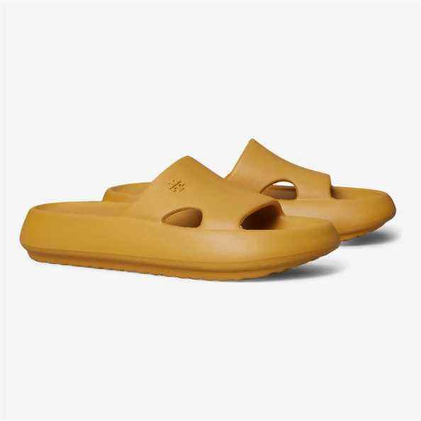 Sandale à glissière de douche Tory Burch (jaune fusée)