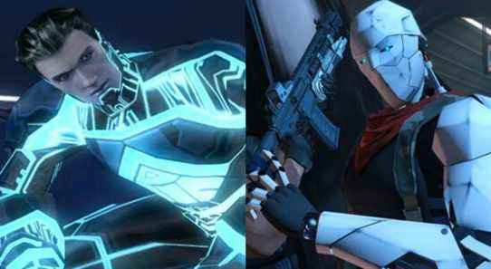 Split image of Jet from Tron 2.0 and a robot from Binary Domain