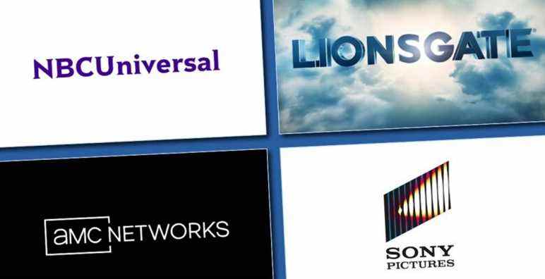 NBCUniversal, Lionsgate, AMC Networks, and Sony Pictures logos