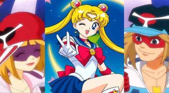 title split image anime like tiger and bunny Yatterman and Sailor Moon