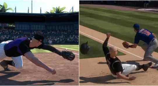 MLB The Show 22 How To Slide Dive And Jump Collage