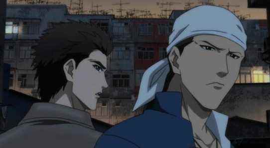 Ryo and Ren close-up in Shenmue anime