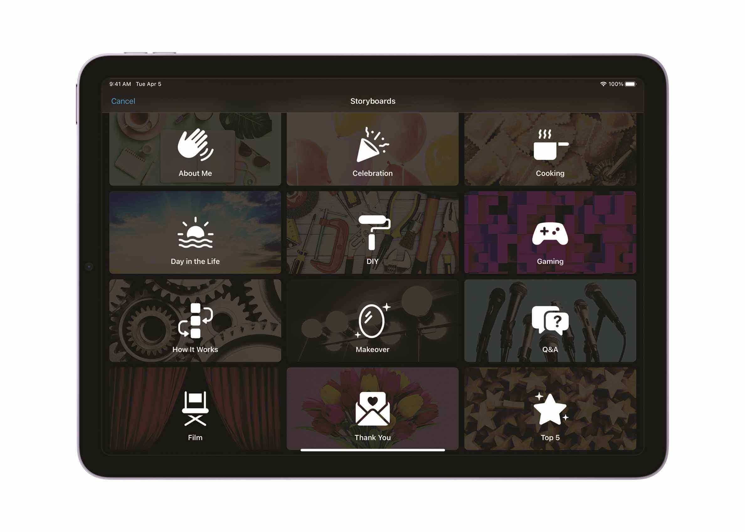 Capture d'écran d'iMovie 3.0 sur iOS et iPadOS
