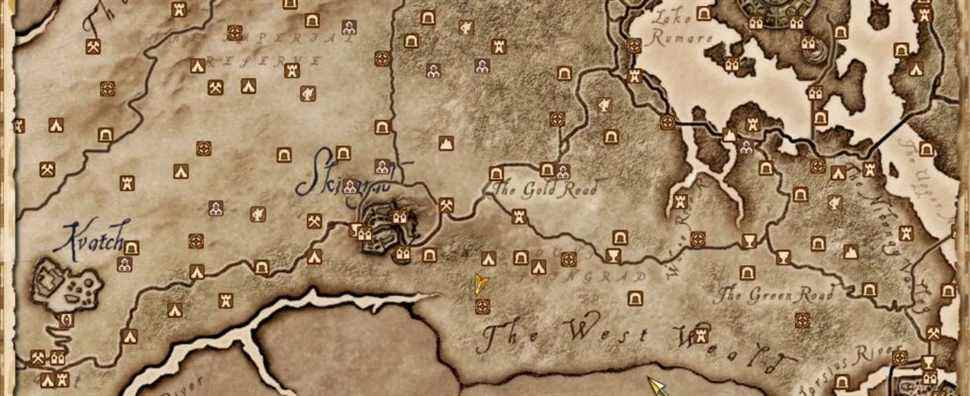 Oblivion West Wead map