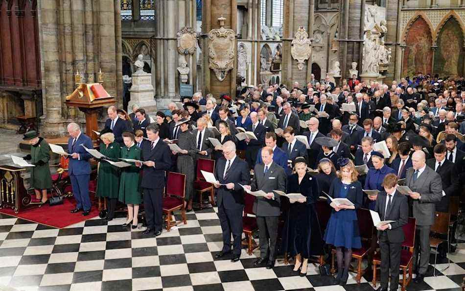 Harry et Meghan n'ont pas assisté au service commémoratif organisé pour le prince Philip à l'abbaye de Westminster le mois dernier - Dominic Lipinski/PA