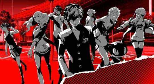 Key Art showing every main character in Persona 5