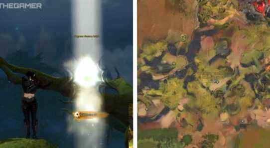 image of player dancing next to mastery insight, next to image of verdant brink map