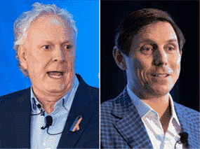 Les candidats à la direction du Parti conservateur fédéral Jean Charest, à gauche, et Patrick Brown.