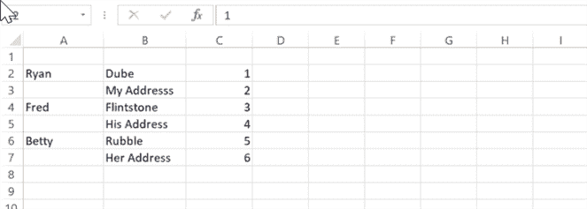 détails de remplissage automatique Excel