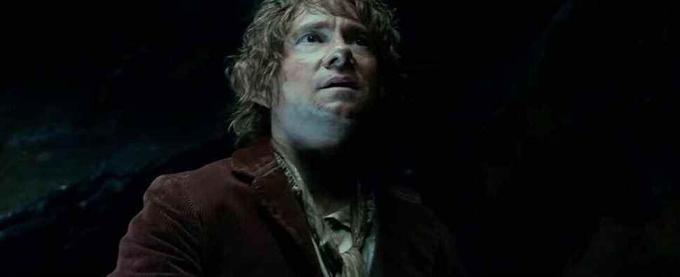 Martin Freeman as Bilbo Baggins underground in Peter Jackson's first The Hobbit movie