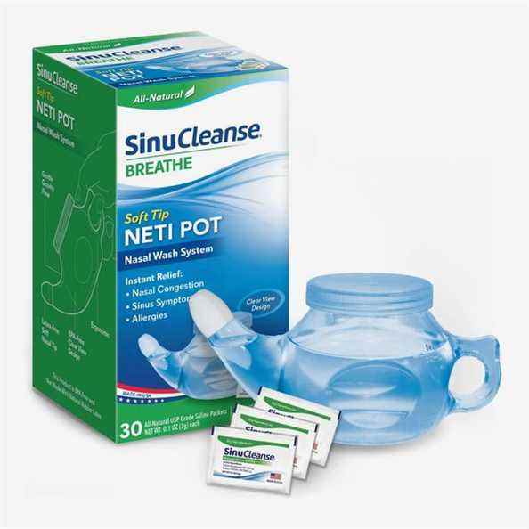 Système d'irrigation pour lavage nasal SinuCleanse Soft Tip Neti-Pot