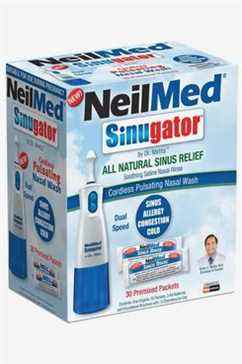 NeilMed Sinugator Kit de lavage nasal pulsé sans fil avec un irrigateur