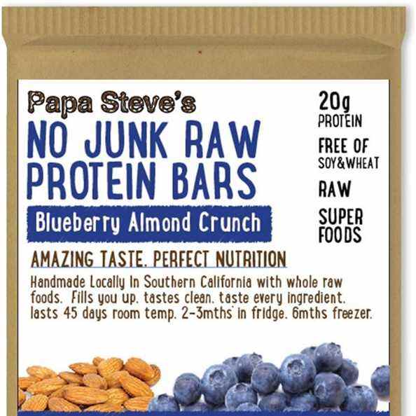 Barres de protéines crues No Junk de Papa Steve's