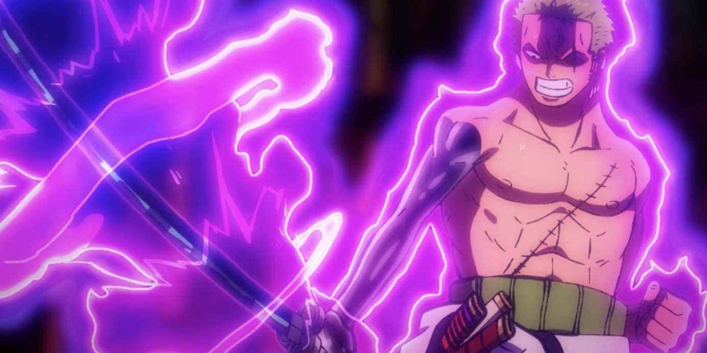 Roronoa Zoro brandissant l'épée Enma One Piece