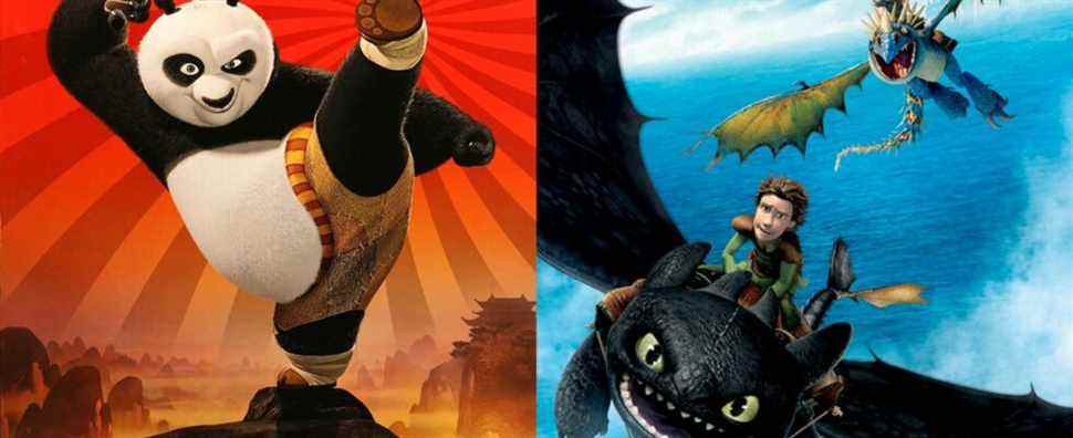 Kung Fu Panda and How To Train Your Dragon posters