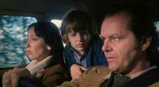 Jack Torrance with his wife Wendy and Danny driving to the Overlook Hotel