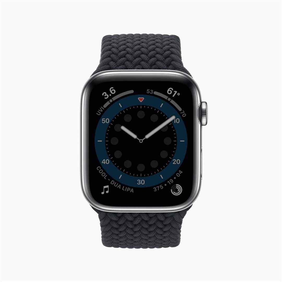 Une Apple Watch Series 6 avec un écran toujours allumé