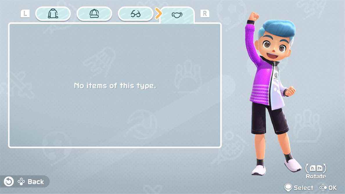 L'écran de sélection des costumes présente des masques faciaux dans Nintendo Switch Sports