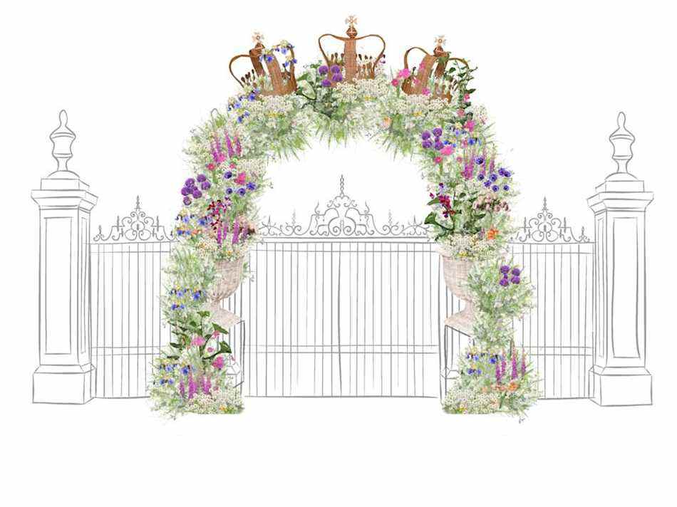 Le Lucy Vail Floristry Bullring Gate Jubilee Archway